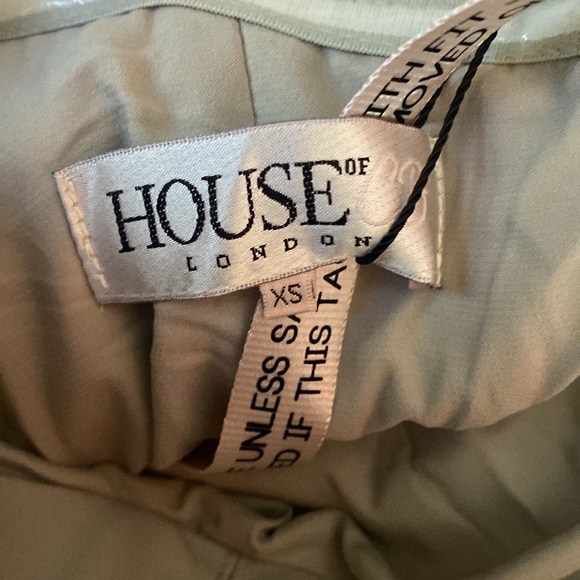 HOUSE OF CB 'Irvina' Suedette Dove Grey Strapless Dress SIZE XS - Picture 5 of 6